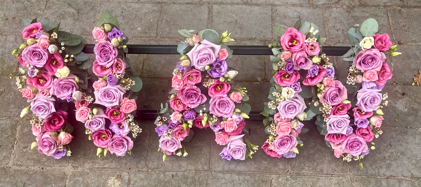 Floral massed Letter