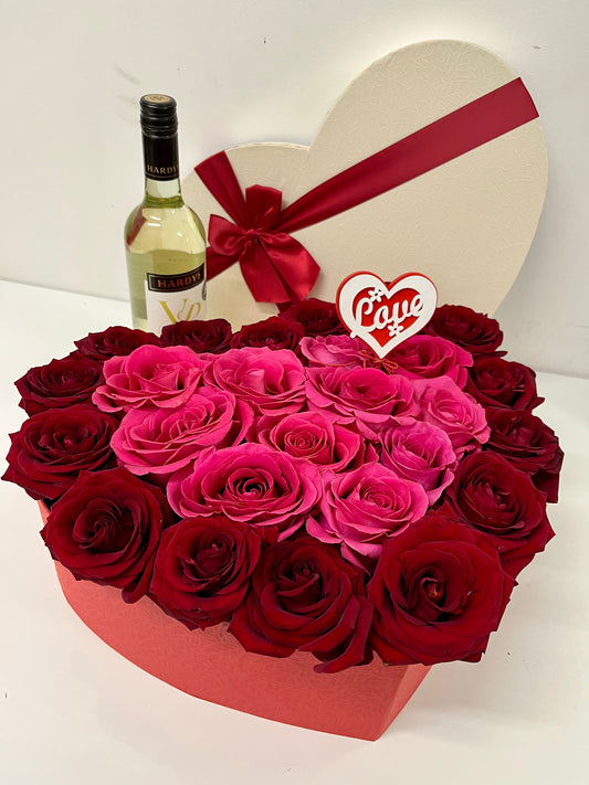 Valentines Heart Rose Box